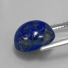 Lapislázuli azul natural de 6,36 ct, corte óvalo, opaco