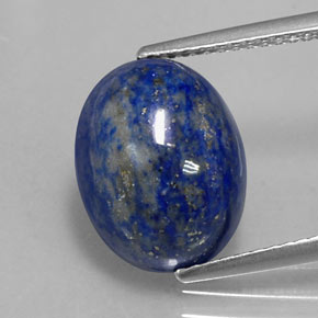 Lapislázuli azul natural de 6,40 ct, corte óvalo, opaco