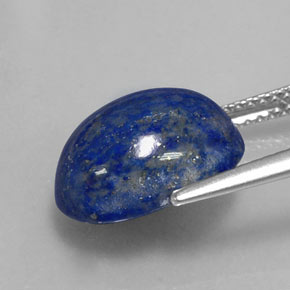 Lapislázuli azul natural de 6,40 ct, corte óvalo, opaco