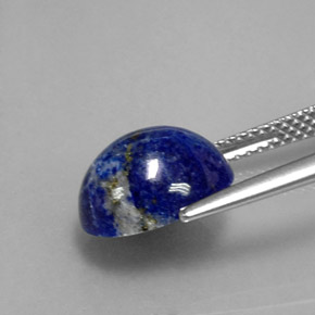 Lapislázuli azul natural de 4,35 ct, corte óvalo, opaco