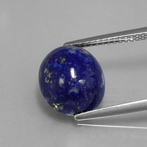 Lapislázuli azul natural de 4,56 ct, corte óvalo, opaco