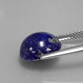 Lapislázuli azul natural de 4,56 ct, corte óvalo, opaco