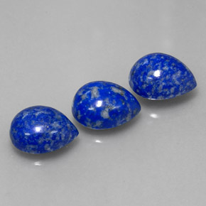 Gemas de lapislázuli azul natural de  ct, en forma de pera, opaco