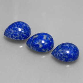 Gemas de lapislázuli azul natural de  ct, en forma de pera, opaco