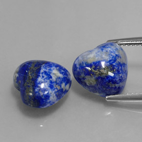 Gemas de lapislázuli azul natural de  ct, forma de corazón, opaco
