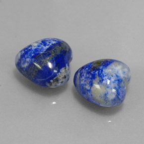 Gemas de lapislázuli azul natural de  ct, forma de corazón, opaco