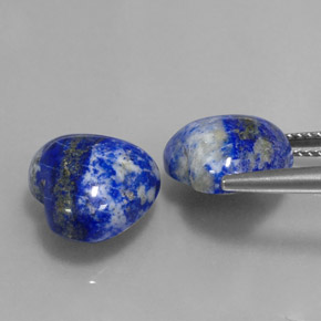 Gemas de lapislázuli azul natural de  ct, forma de corazón, opaco