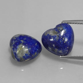Gemas de lapislázuli azul natural de  ct, forma de corazón, opaco