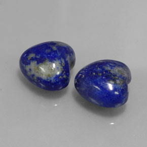 Gemas de lapislázuli azul natural de  ct, forma de corazón, opaco