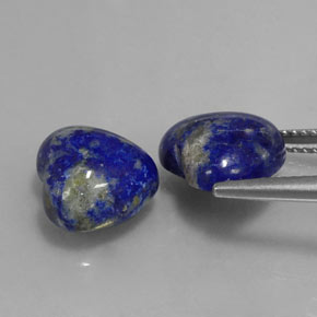 Gemas de lapislázuli azul natural de  ct, forma de corazón, opaco