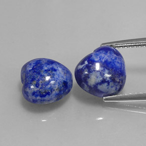 Gemas de lapislázuli azul natural de  ct, forma de corazón, opaco