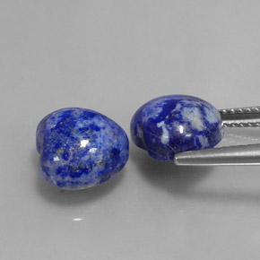 Gemas de lapislázuli azul natural de  ct, forma de corazón, opaco
