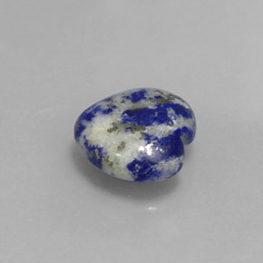 Lapislázuli azul natural de 3,29 ct, forma de corazón, opaco