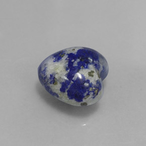 Lapislázuli azul natural de 4,69 ct, forma de corazón, opaco
