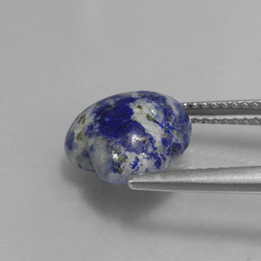 Lapislázuli azul natural de 4,69 ct, forma de corazón, opaco