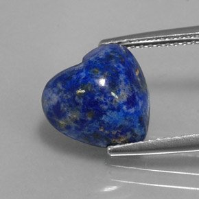 Lapislázuli azul natural de 4,63 ct, forma de corazón, opaco