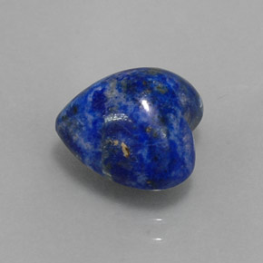 Lapislázuli azul natural de 4,63 ct, forma de corazón, opaco