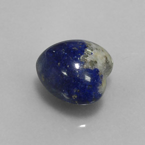 Lapislázuli azul natural de 4,64 ct, forma de corazón, opaco