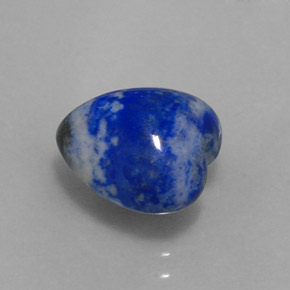 Lapislázuli azul natural de 4,39 ct, forma de corazón, opaco