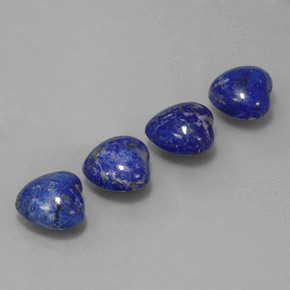 Gemas de lapislázuli azul natural de  ct, forma de corazón, opaco