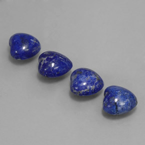Gemas de lapislázuli azul natural de  ct, forma de corazón, opaco