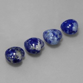 Gemas de lapislázuli azul natural de  ct, forma de corazón, opaco