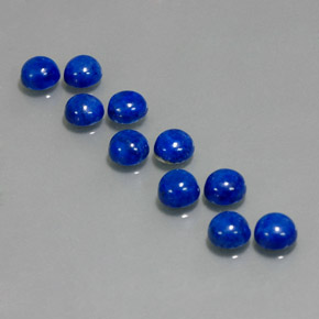 Gemas de lapislázuli azul natural de  ct, corte redondo, opaco