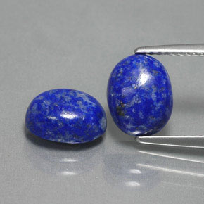 Gemas de lapislázuli azul natural de  ct, corte óvalo, opaco