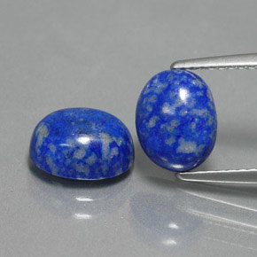 Gemas de lapislázuli azul natural de  ct, corte óvalo, opaco