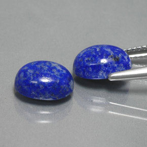 Gemas de lapislázuli azul natural de  ct, corte óvalo, opaco