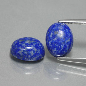 Gemas de lapislázuli azul natural de  ct, corte óvalo, opaco