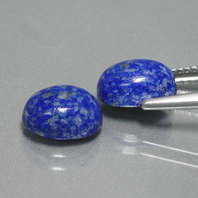 Gemas de lapislázuli azul natural de  ct, corte óvalo, opaco