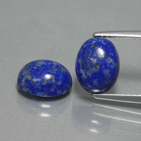 Gemas de lapislázuli azul natural de  ct, corte óvalo, opaco