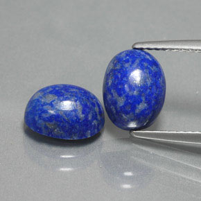 Gemas de lapislázuli azul natural de  ct, corte óvalo, opaco