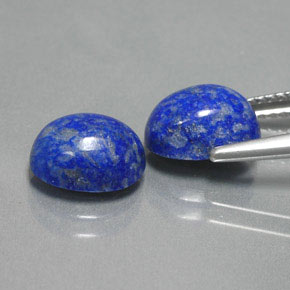 Gemas de lapislázuli azul natural de  ct, corte óvalo, opaco