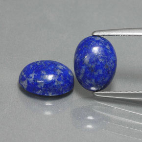 Gemas de lapislázuli azul natural de  ct, corte óvalo, opaco
