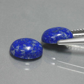 Gemas de lapislázuli azul natural de  ct, corte óvalo, opaco