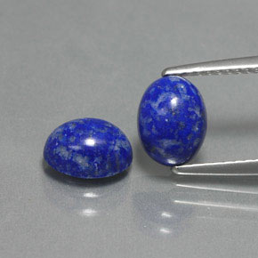 Gemas de lapislázuli azul natural de  ct, corte óvalo, opaco