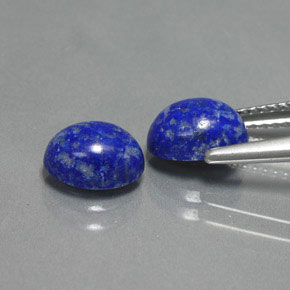 Gemas de lapislázuli azul natural de  ct, corte óvalo, opaco