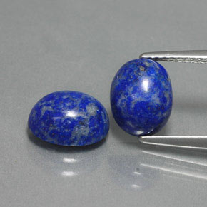 Gemas de lapislázuli azul natural de  ct, corte óvalo, opaco