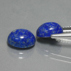 Gemas de lapislázuli azul natural de  ct, corte óvalo, opaco