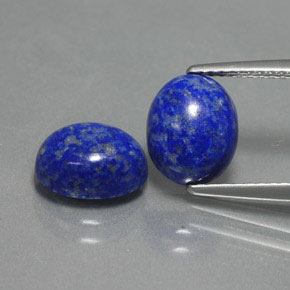 Gemas de lapislázuli azul natural de  ct, corte óvalo, opaco