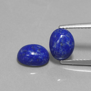 Gemas de lapislázuli azul natural de  ct, corte óvalo, opaco