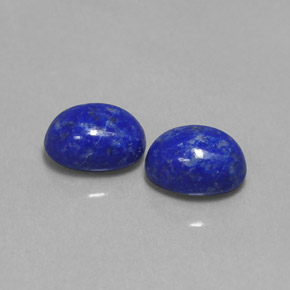 Gemas de lapislázuli azul natural de  ct, corte óvalo, opaco