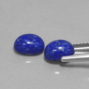 Gemas de lapislázuli azul natural de  ct, corte óvalo, opaco