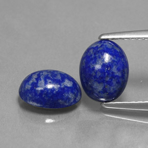 Gemas de lapislázuli azul natural de  ct, corte óvalo, opaco