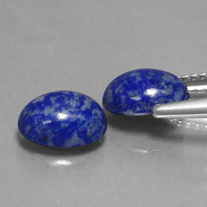 Gemas de lapislázuli azul natural de  ct, corte óvalo, opaco