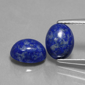 Gemas de lapislázuli azul natural de  ct, corte óvalo, opaco
