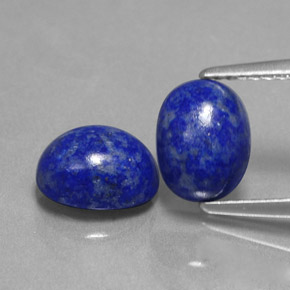 Gemas de lapislázuli azul natural de  ct, corte óvalo, opaco