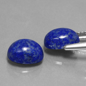 Gemas de lapislázuli azul natural de  ct, corte óvalo, opaco